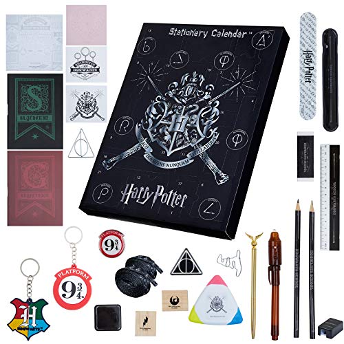 Harry Potter Advent Calendar 2020, Stationery Advent Calendars For Boys And Girls With 24 Surprises Including Hogwarts Stickers, Pens, Notebook, Pin Badge, Keyring, Fun Countdown Calendars For Kids