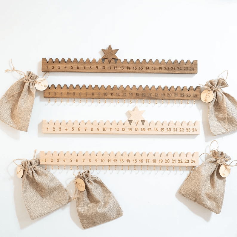 Personalized Wood Star Advent Calendar