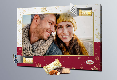 Foto-Adventskalender mit Marzipanfüllung