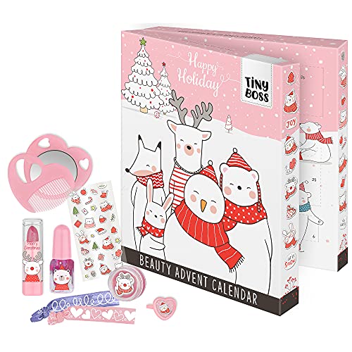 Tiny Boss - Adventskalender für Kinder, mit Beauty-überraschungen, Haar-Accessoires und Zubehör, Deko-Box zum Aufstellen, besondere Geschenk-Idee für Mädchen
