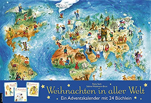 Weihnachten in aller Welt: Adventskalender mit 24 Büchern (Adventskalender mit Geschichten für Kinder: Mit 24 Mini-Büchern)