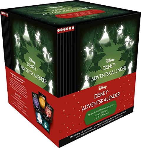 Disney Adventskalender 2023 - zauberhafte Weihnachts-Box mit 24 Büchern und 1.152 Seiten: Mit Inhalten von der Eiskönigin, Dornröschen, Arielle, ... neuen, bisher unveröffentlichten Geschichten