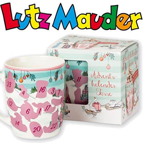 Adventskalender * WINTERSPASS * als Tasse mit 24 Flächen zum Freirubbeln von Lutz Mauder | Version 2020 | Geschenk Advent Weihnachten Kalender Überraschung Winter Winterspaß