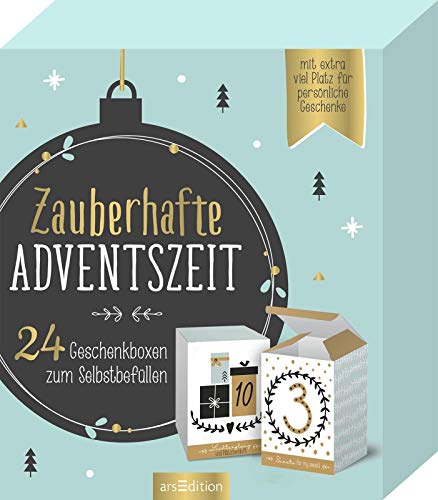 Zauberhafte Adventszeit, 24 Geschenkboxen zum Selbstbefüllen (Adventskalender)