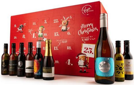 Virgin Wines Luxury Mixed Wine Advent Calendar - Inhalt Content (EN)