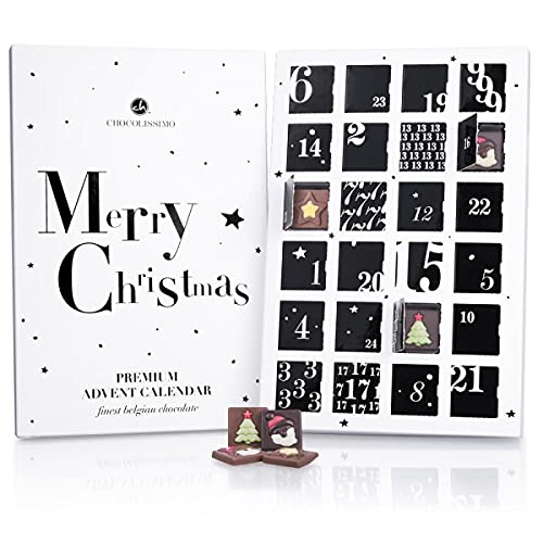 Adventskalender Black Midi - Schokolade - Adventskalender | Geschenk | Geschenkidee | Mann | Frau | Kinder | Mädchen | Jungen | Schokoladentäfelchen | Advent | Adventszeit | Weihnachten | Kalender