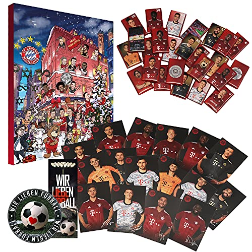 FC Bayern München Schokoladen Adventskalender inkl. Autogrammkarten & Poster FCB (L & A Wir)