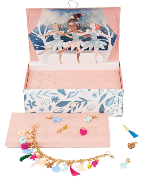 Meri Meri Winter Ballerina Charm Bracelet Suitcase Advent Calendar - Inhalt Content (EN)