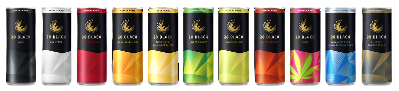 28 BLACK Mixed Energydrink Adventskalender 2023 - Inhalt