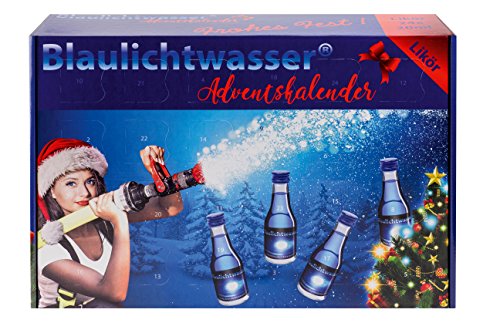 Blaulichtwasser - Blaulichtwasser Adventskalender - Motiv:"Schneegestöber" - Likör 16% vol.
