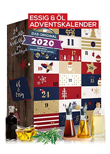 Öl & Essig Adventskalender 2020 I aromatischer Weihnachtskalender Oel Essig mit 24 Überraschungen. Ausgefallenes Delikatessen Geschenkset für Hobbyköche und Genießer 23x12ml +1x20ml I Balsamico