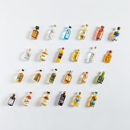 Limitierter Premium-Spirituosen Adventskalender 2023 | Whisky, Gin, Rum, Vodka, Likör | 24 Miniaturflaschen inklusive Cocktail Shaker Set und Booklet variant