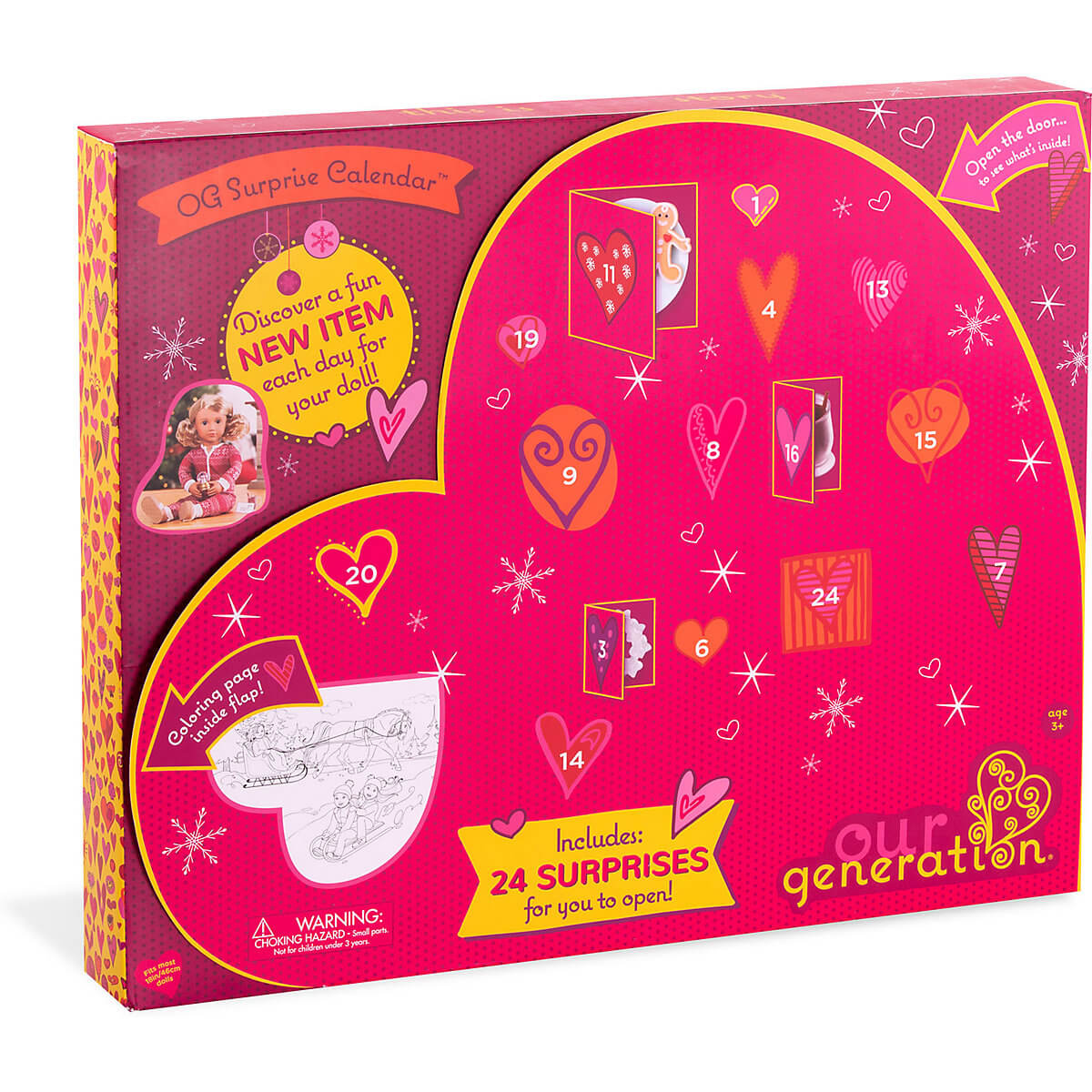 Adventskalender mit Puppenzubehör
