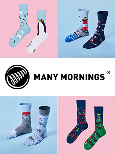Many Mornings Socken Adventskalender 24 lustige und bunte Socken - 35-38 variant