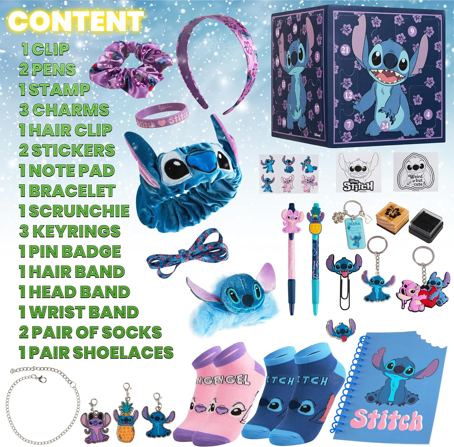 Disney Stitch Adventskalender 2023  - Inhalt