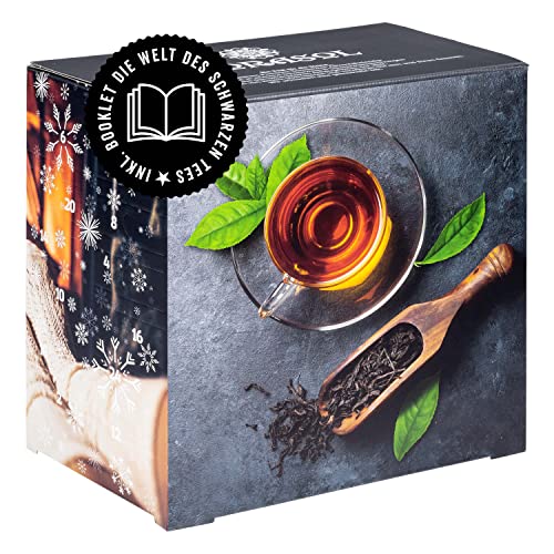 Corasol Premium Schwarztee-Adventskalender 2021, 24 hochwertige Gourmet-Schwarztees aus aller Welt, loser Tee (178 g)