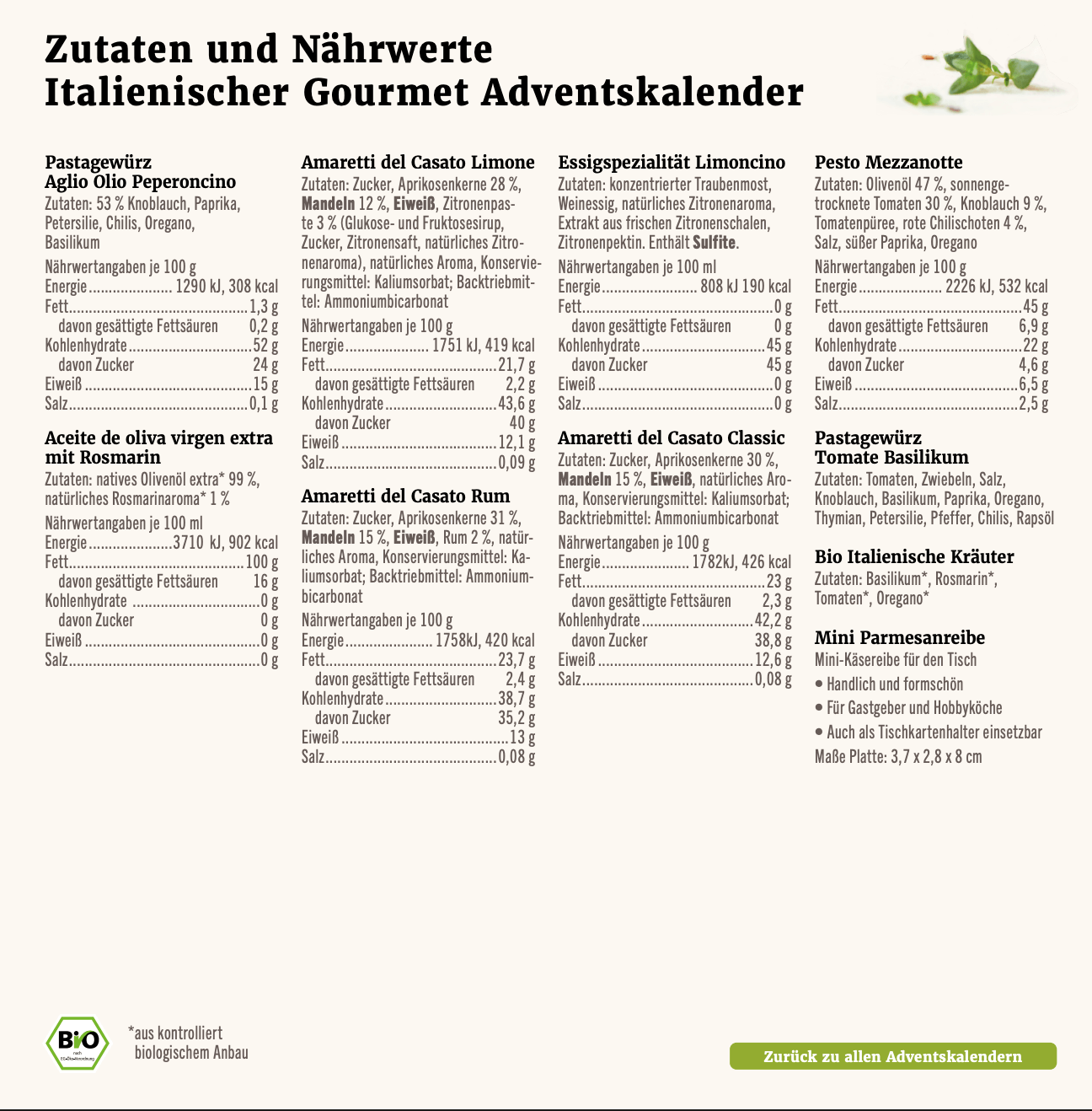 Gepp’s Italienischer Adventskalender Gepp’s Italienischer Adventskalender