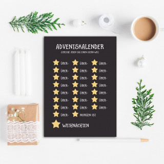 Postkarte-Adventskalender – STERNE Postkarte-Adventskalender – STERNE