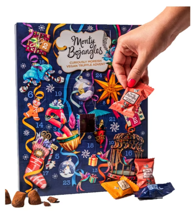 Monty Bojangles Vegan Cocoa Dusted Truffles Collection Premium Advent Calendar - Inhalt Content (EN)