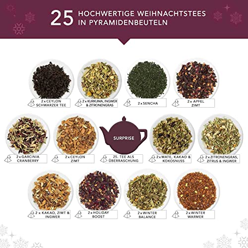 English Tea Shop - Tee Adventskalender 2022 "Christmas Vibes Only", Weihnachtskalender mit 25 Tee Sorten im Pyramidenbeutel variant