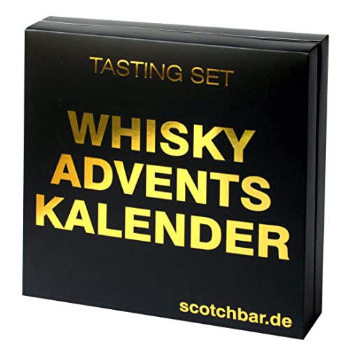 Whisky Adventskalender in edler Geschenkbox exklusiv von scotchbar – 24 hochwertige Whisky aus Schottland, Irland, USA und Kanada
