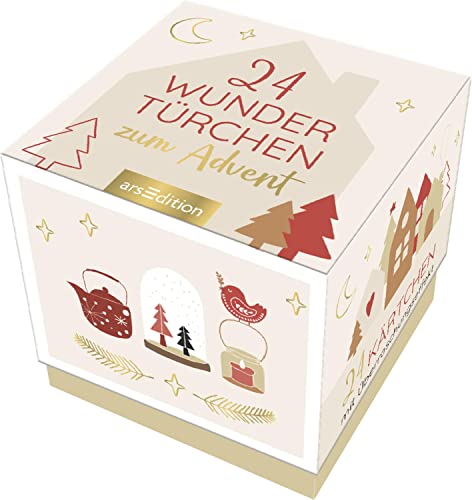 Adventskalender in der Box. 24 Wundertürchen zum Advent: 24 Kärtchen mit Überraschungseffekt | Mini-Türchen-Adventskalender in dekorativer Box, ideal zum Verschicken