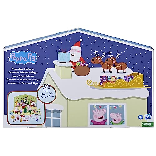 Peppa Pig Peppas Adventskalender mit 24 Überraschungsspielzeugen und Aufklebern, Kinderpielzeug variant