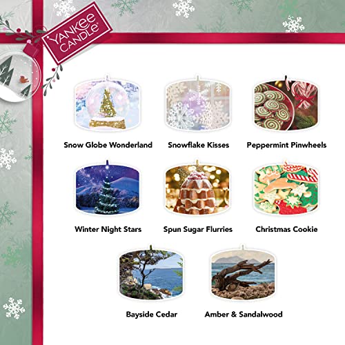 Yankee Candle Adventskalender 2022 Kranz | Duftkerzen Geschenkset | 24 Duftteelichter und 1 Teelichthalter | Schneekugel Wonderland Kollektion | Perfekte Geschenke für Frauen variant