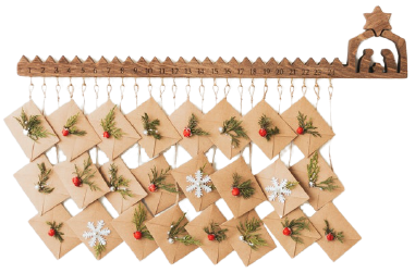 Adventskalender mit Krippenszene