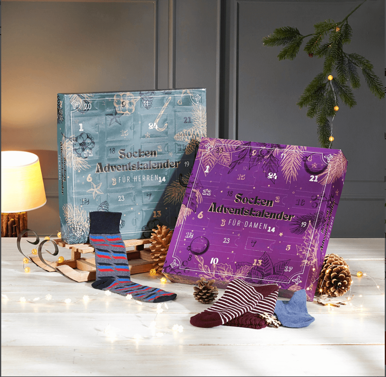 Orbisana Herren Socken Adventskalender 2023 - Inhalt Inhalt (DE)