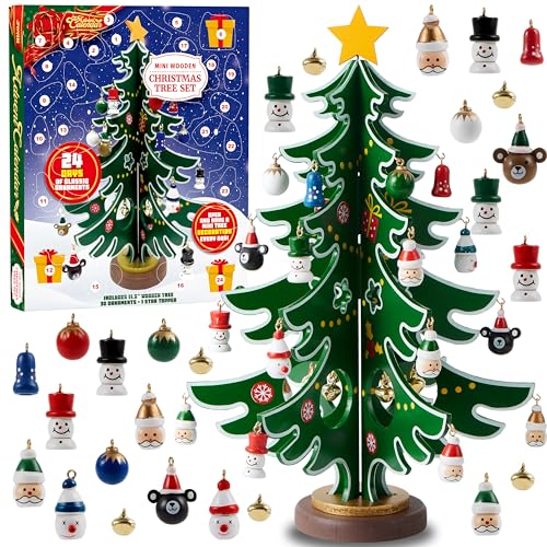 JOYIN 2023 Christmas Advent Calendar, 24 Days Countdown Advent Calendar with A Christmas Tree and 24 Ornaments for Boys, Girls and Kids Party Favors, Classroom Prizes, Xmas Gift