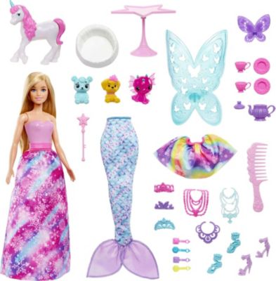 Mattel Barbie Dreamtopia Märchen-Adventskalender 2022 Inhalt