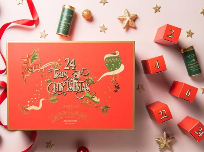 Vahdam 24 Teas of Christmas Gift Set Advent Calendar