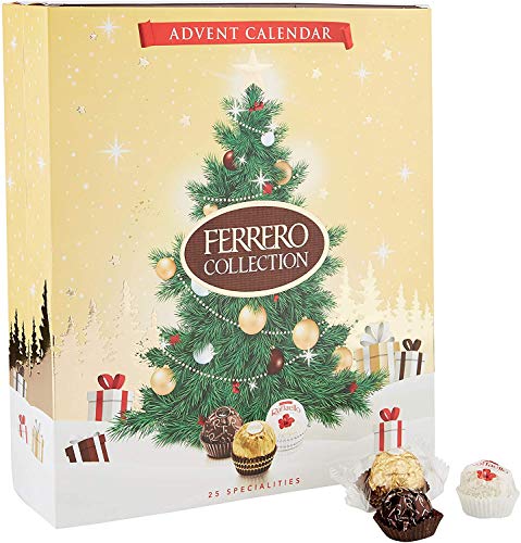 Ferrero Collection Adventskalender 2020 mit weißer Milch, Dark Raffaelo Collection Adventskalender 271g