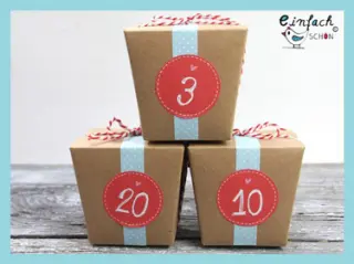 Kraftpapier Geschenkboxen Adventskalender Kraftpapier Geschenkboxen Adventskalender