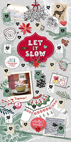 Let it slow - Ein hyggeliger Adventskalender für entspannte Momente in der Vorweihnachtszeit: Adventskalender zum Aufhängen