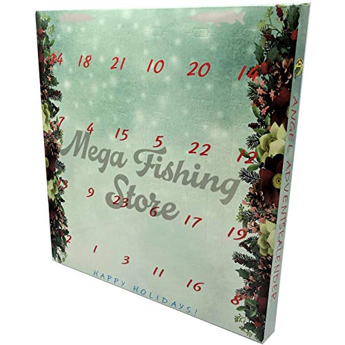Mega Fishing Angler Adventskalender - Angel Tackle & Zubehör Weihnachtskalender - Advents Raubfisch Kalender