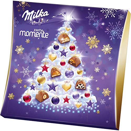 Milka Zarte Momente Adventskalender 1 x 211g, Kalender mit zarten Pralinen