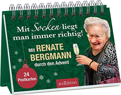 Mit Socken liegt man immer richtig! Mit Renate Bergmann durch den Advent. 24 Postkarten. (Adventskalender)