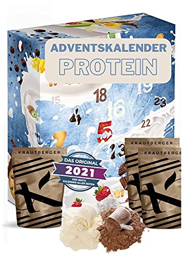 Protein Adventskalender 2020 - 24 x 20g verschiedene Proteinpulver, Eiweiß Protein Kalender für Sportler – Boxiland – detail 1