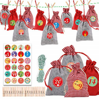 Stoffbeutel Adventskalender
