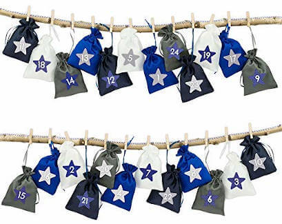 papierdrachen 24 adventskalender stoffsäckchen maritim