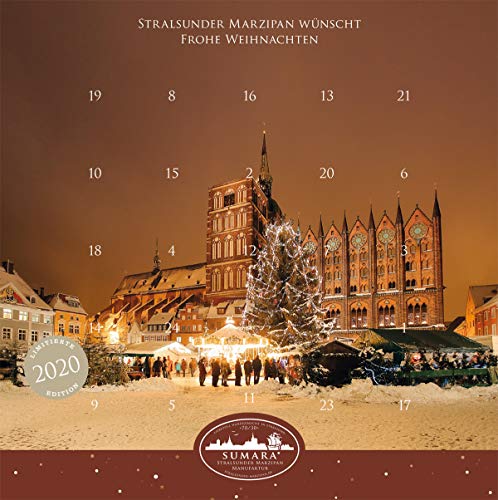 Stralsunder Marzipan Adventskalender 2020 Ideal als Geschenk Marzipankalender für die Adventszeit