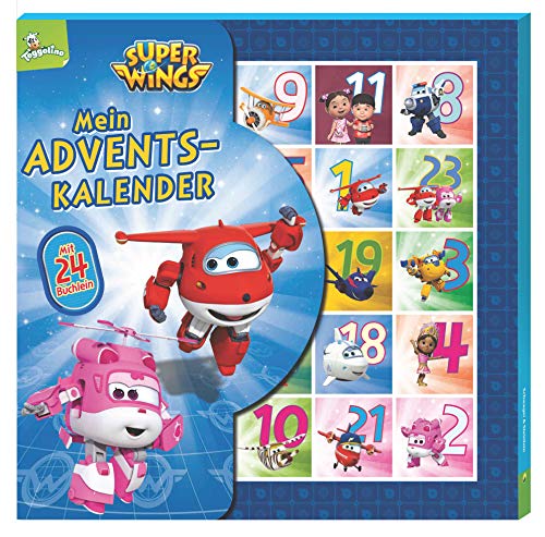 Super Wings Adventskalender: Kalenderbox mit 24 Büchlein